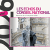 Échos du conseil national – Janvier 2026
